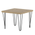 Nowoczesny Mały Stolik Kawowy Ława Do Salonu 67x67 cm Loft Dąb Artisan Czarny UNO