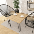 Nowoczesny Mały Stolik Kawowy Ława Do Salonu 67x67 cm Loft Dąb Artisan Czarny UNO
