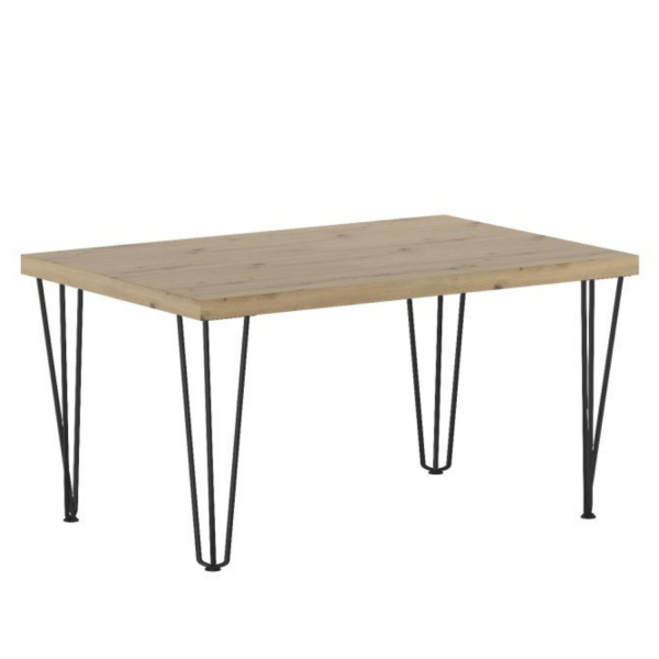 Stolik Kawowy Nowoczesny Ława Do Salonu 101x67 cm Loft Dąb Artisan Czarny UNO
