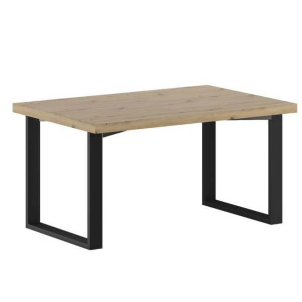 Nowoczesna Ława Do Salonu Stolik Kawowy 101x67 cm Loft Dąb Artisan Czarny UNO