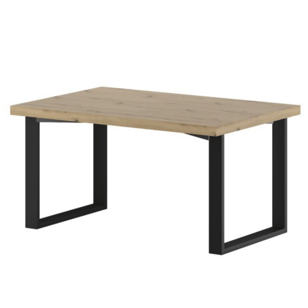 Nowoczesna Ława Do Salonu Stolik Kawowy 101x67 cm Loft Dąb Artisan Czarny UNO