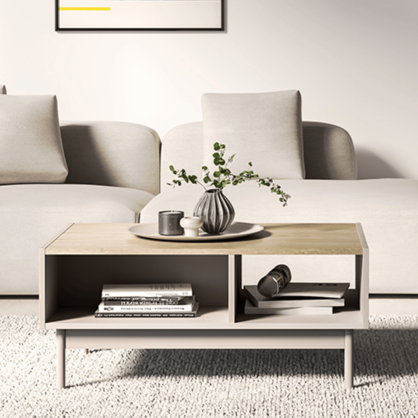 Nowoczesny Stolik Kawowy Ława do Salonu Skandynawski Kaszmir Dąb Cremona DUNEA 09