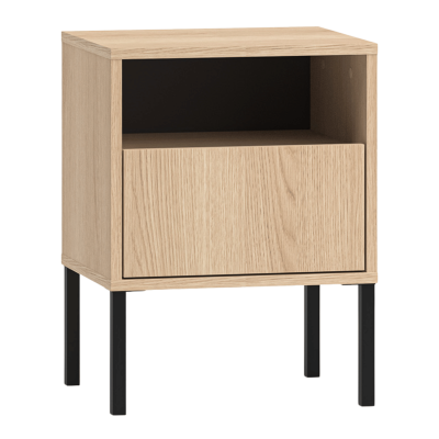 Nowoczesna Szafka Nocna Kastlik do Sypialni Loft Dąb Lindberg BARNEE 05-001