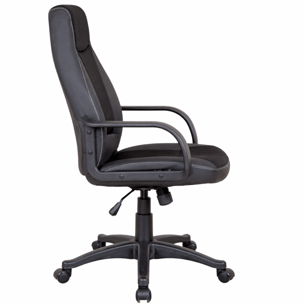 Fotel Biurowy Obrotowy Do Biura Gabinetu Ergonomiczny Eco Skóra Czarny ULTA