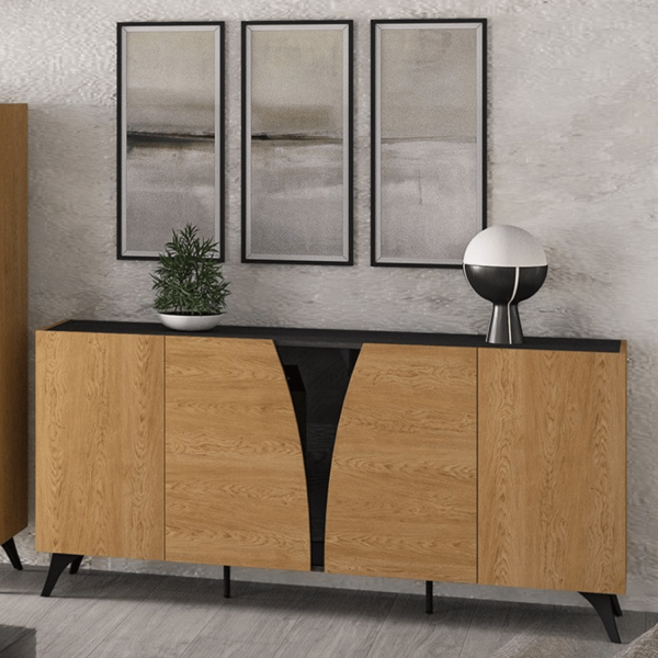 Nowoczesna Rustykalna Komoda do Jadalni Salonu Loft Vintage Dąb Baltic Dune TOSCANIA 04