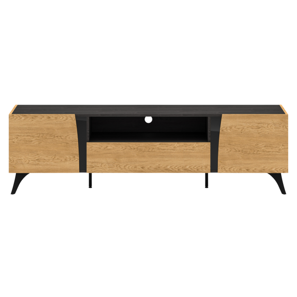 Nowoczesna Rustykalna Szafka RTV do Salonu Loft Vintage Dąb Baltic Dune TOSCANIA 06