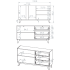 Nowoczesna Komoda do Salonu Sypialni Loft Modern Kaszmir Czarny FRESHION 03