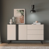Nowoczesna Komoda do Salonu Sypialni Loft Modern Kaszmir Czarny FRESHION 03