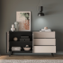 Nowoczesna Komoda do Salonu Sypialni Loft Modern Kaszmir Czarny FRESHION 03