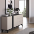 Nowoczesna Komoda do Salonu Sypialni Loft Modern Kaszmir Czarny FRESHION 03