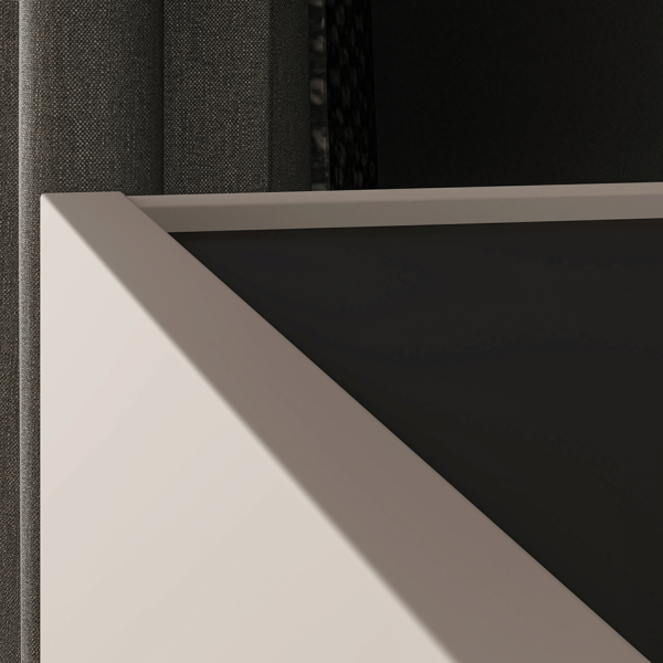 Nowoczesna Komoda do Salonu Sypialni Loft Modern Kaszmir Czarny FRESHION 04