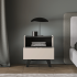 Nowoczesna Szafka Nocna Kastlik do Salonu Sypialni Loft Modern Kaszmir Czarny FRESHION 06