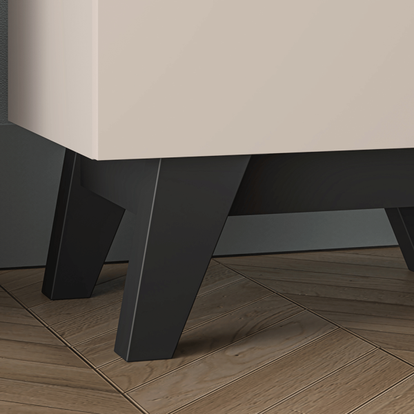 Nowoczesna Szafka Nocna Kastlik do Salonu Sypialni Loft Modern Kaszmir Czarny FRESHION 06