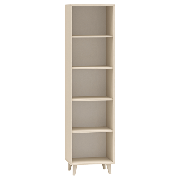 Nowoczesny Regał Biblioteczka do Biura Salonu Glamour Skandynawska Kremowa MEVEL 03
