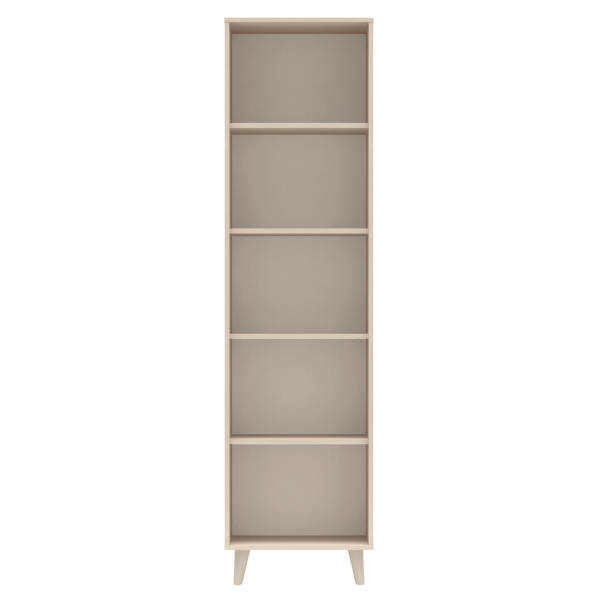 Nowoczesny Regał Biblioteczka do Biura Salonu Glamour Skandynawska Kremowa MEVEL 03