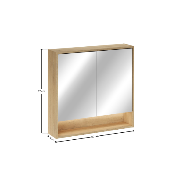 Szafka Z Lustrem 80Cm 2 Drzwi