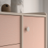 Nowoczesna Komoda z Trzema Szufladami i Szafką do Sypialni Pokoju Dziecięcego Glamour Różowa Kremowa MEVEL 05