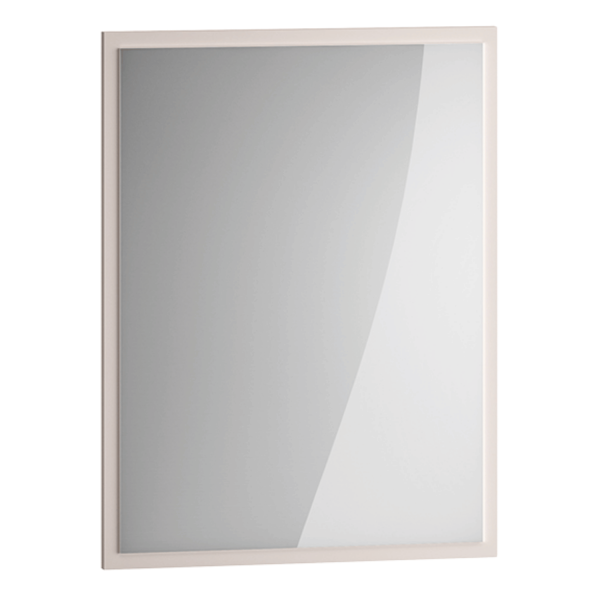 Nowoczesne Lustro Ścienne Wiszące 65x49 cm Skandynawskie Kaszmirowe Beżowe VOCO 09