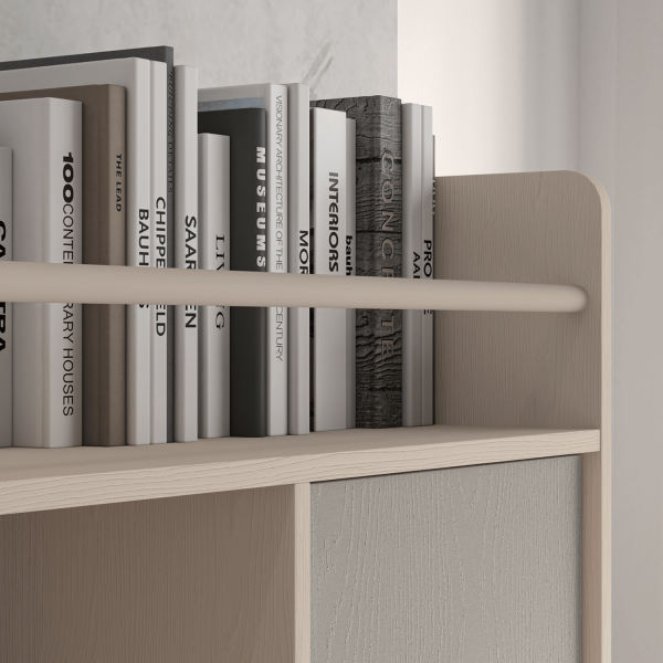 Nowoczesna Komoda do Sypialni Pokoju Dziecięcego Glamour Szara Kremowa MEVEL 04