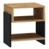 Nowoczesna Szafka Nocna Kastlik do Sypialni Loft Modern Dąb Artisan Czarny TRIS 01