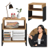 Nowoczesna Szafka Nocna Kastlik do Sypialni Loft Modern Dąb Artisan Czarny TRIS 01