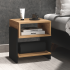 Nowoczesna Szafka Nocna Kastlik do Sypialni Loft Modern Dąb Artisan Czarny TRIS 01