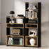 Nowoczesny Wysoki Regał Biblioteczka do Sypialni Salonu Gabinetu Loft Modern Dąb Artisan Czarny TRIS 02