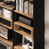 Nowoczesny Wysoki Regał Biblioteczka do Sypialni Salonu Gabinetu Loft Modern Dąb Artisan Czarny TRIS 02