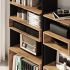 Nowoczesny Regał Biblioteczka do Sypialni Salonu Gabinetu Loft Modern Dąb Artisan Czarny TRIS 04