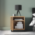 Nowoczesna Szafka Nocna Kastlik do Sypialni Vintage Loft Dąb Craft Złoty Czarny URSO 09