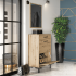 Rustykalne Lustro Ścienne do Przedpokoju Vintage Loft Dąb Artisan NEVIO 08