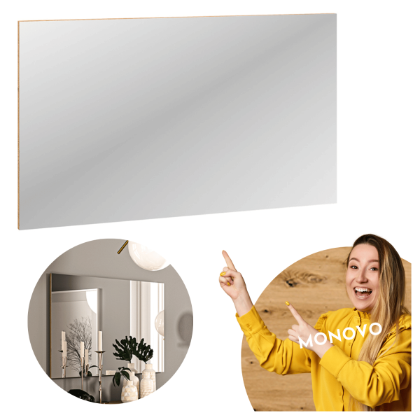 Rustykalne Duże Lustro Ścienne do Przedpokoju Vintage Loft Dąb Artisan NEVIO 16