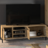 Rustykalna Szafka RTV z Nóżkami do Salonu Sypialni Loft Vintage Dąb Artisan Czarne Nogi NEVIO 20