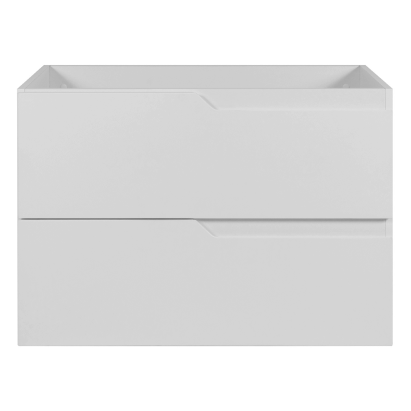 Biała Matowa Szafka Wisząca do Łazienki 160 cm Zestaw Pod Umywalkę Nowoczesny z Blatem MODERN