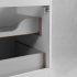 Biała Matowa Szafka Wisząca do Łazienki 160 cm Zestaw Pod Umywalkę Nowoczesny z Blatem MODERN