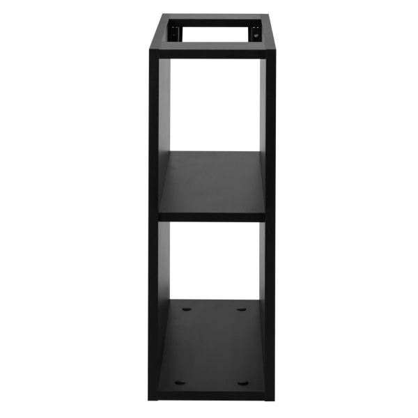 Czarna Nowoczesna Szafka do Łazienki pod Umywalkę Łazienkowa 80 cm Wisząca Elegancka z Blatem i Regałem MODERN