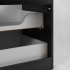 Elegancka Czarna Nowoczesna Szafka pod Umywalkę Zestaw Łazienkowy 120 cm Wiszący z Blatem do Łazienki MODERN