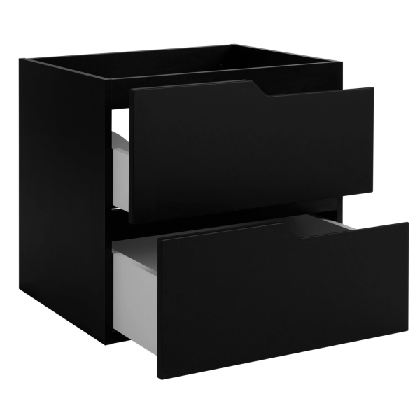 Nowoczesna Szafka do Łazienki pod Umywalkę Łazienkowa 160 cm Wisząca Elegancka Zestaw z Blatem i Regałami Czarny  MODERN