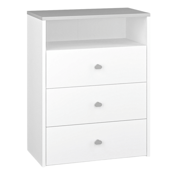 Komoda do Pokoju Dziecięcego Sypialni Minimalistyczna Biała Szara LOEN 02