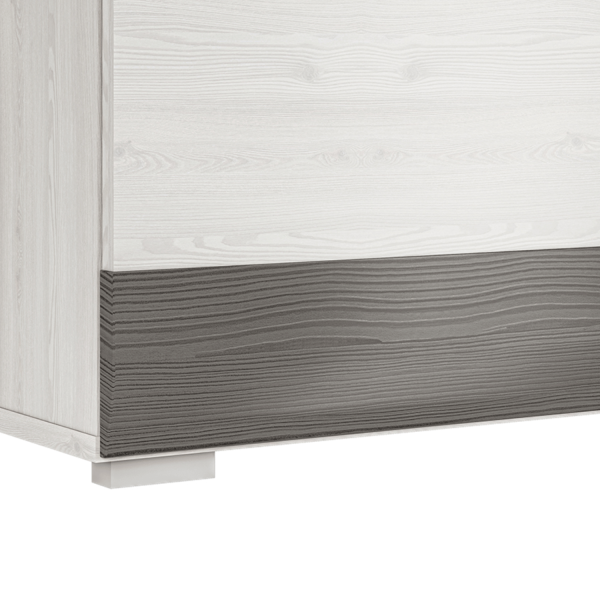 Nowoczesna Komoda do Salonu Sypialni Skandynawski Sosna Śnieżna Biały New Grey Szary BLANCO 0701