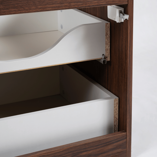 Nowoczesna Wisząca Szafka 80 cm Łazienkowa pod Umywalkę Dąb Orzech SIMPLE