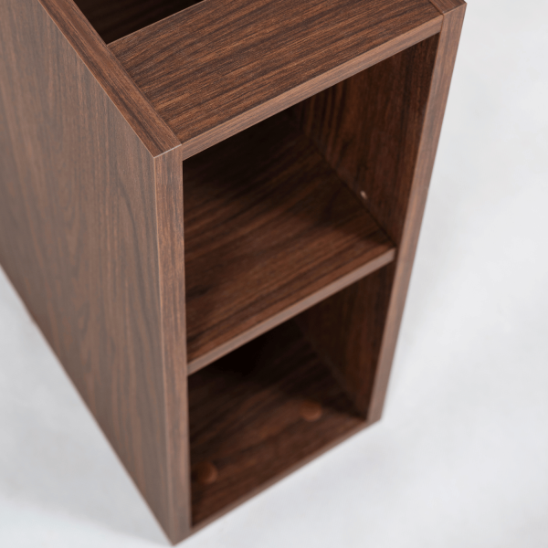 Nowoczesny Wiszący Regał Łazienkowy 20 cm do Łazienki Dąb Orzech SIMPLE