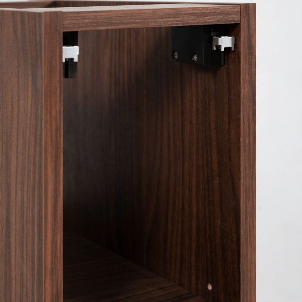 Nowoczesny Wiszący Regał Łazienkowy 20 cm do Łazienki Dąb Orzech SIMPLE