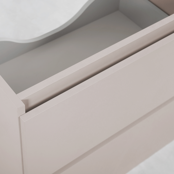 Kaszmirowa Wisząca Szafka Łazienkowa pod Umywalkę 60 cm Nowoczesna Beżowa SIMPLE