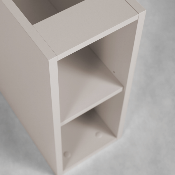 Nowoczesny Beżowy Wiszący Regał Łazienkowy 20 cm do Łazienki Kaszmirowy SIMPLE