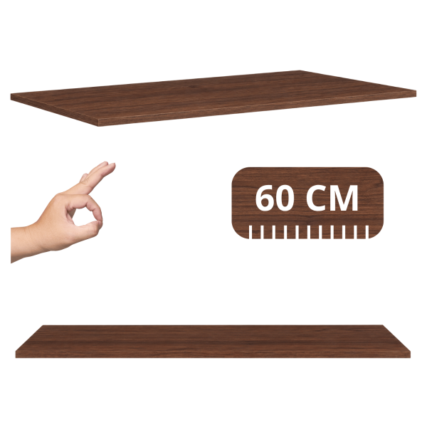 Blat Łazienkowy 60 cm Brązowy Orzechowy WALNUT RODAN