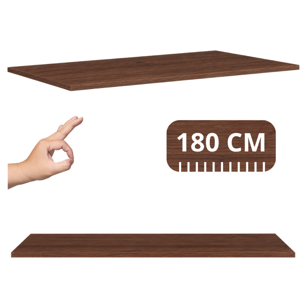 Blat Łazienkowy 180 cm Brązowy Orzechowy WALNUT RODAN