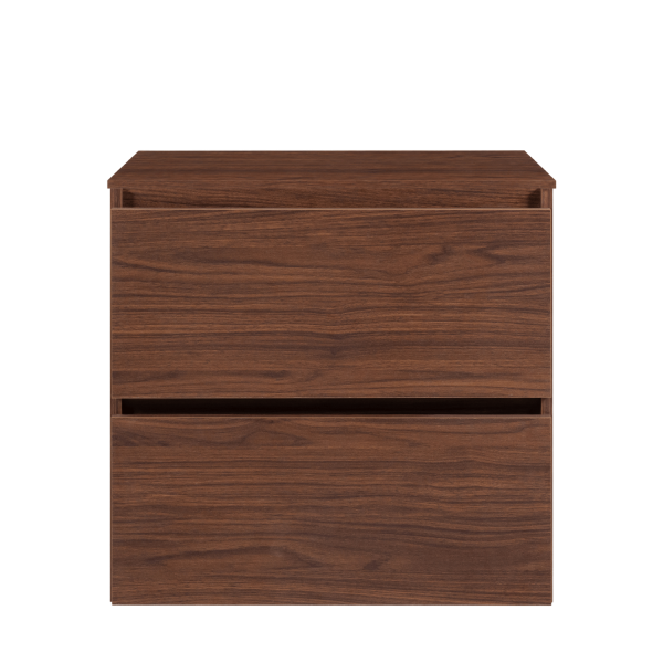 Wisząca Szafka z Blatem Łazienkowa pod Umywalkę 60 cm Nowoczesna Dąb Orzech SIMPLE