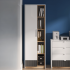 Nowoczesna Szafa Ryflowana do Salonu Sypialni Loft Modern Biały Grafit Szary Dąb Castello TORINO 04