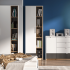 Nowoczesna Szafa Ryflowana do Salonu Sypialni Loft Modern Biały Grafit Szary Dąb Castello TORINO 04